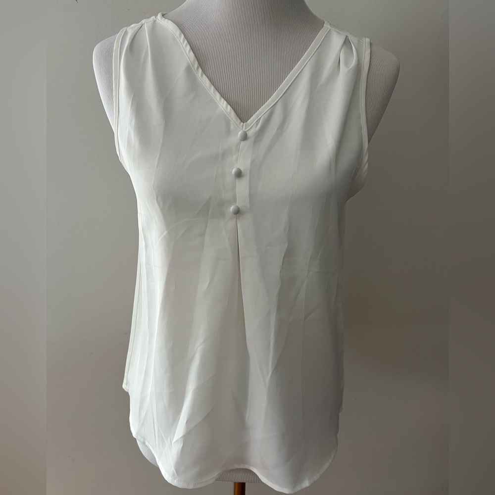 Classic White Sleeveless Top